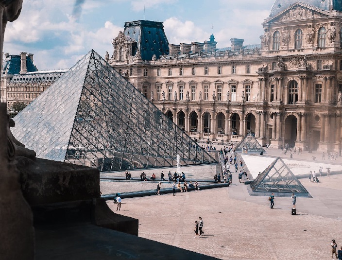 View of the Louvre Museum